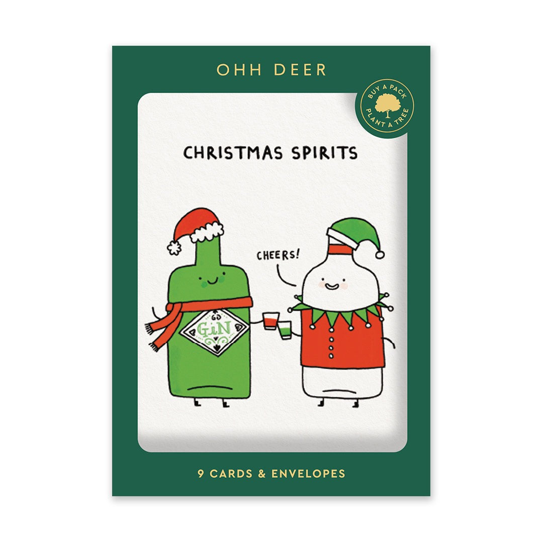 Set 9 kerstkaarten Gemma Correll