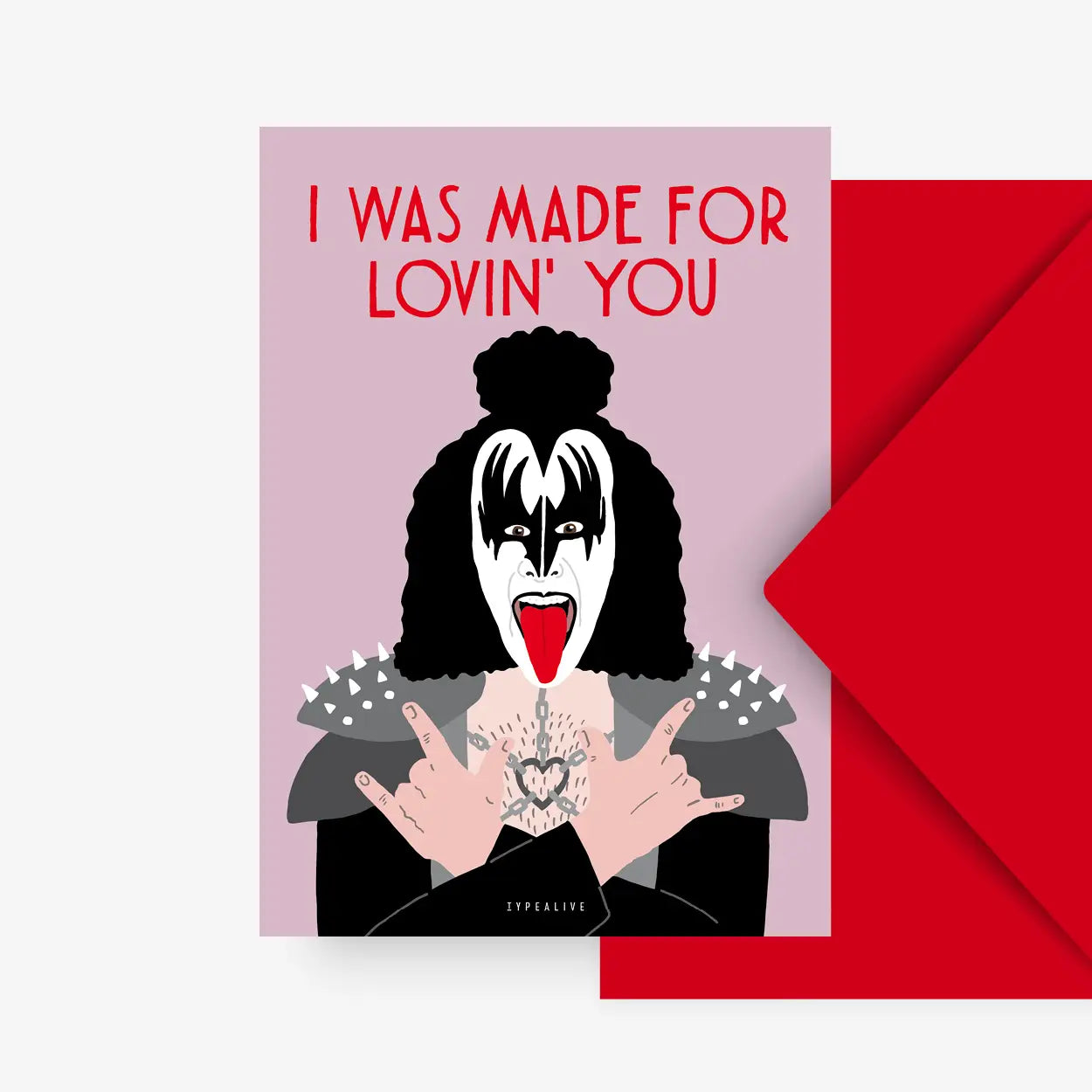 Greeting Card Kiss "Made for lovin' you"