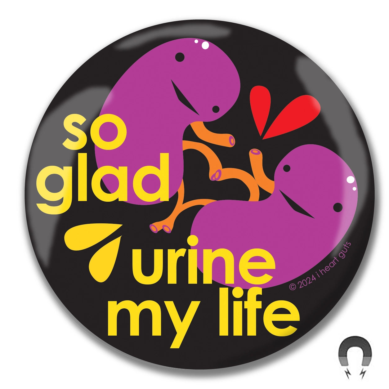 Magneet Nier - Glad Urine My Life